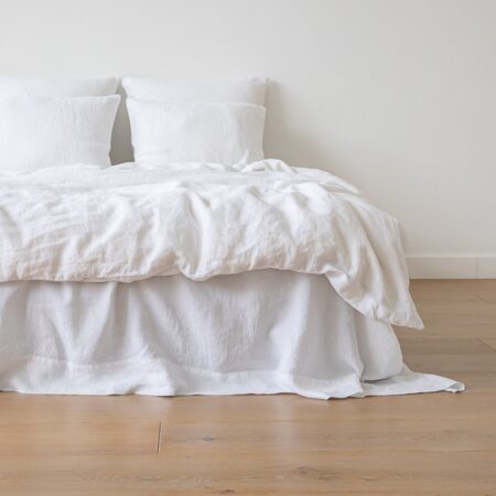 White Linen Sheet Set Queen